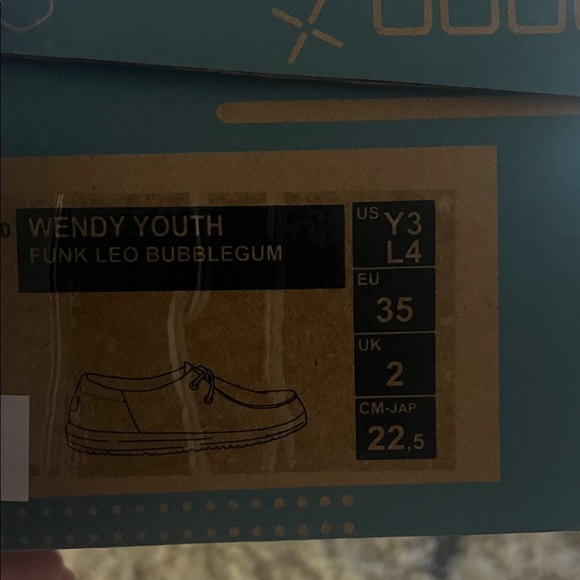 Hey Dude Kids Pink Moccasins with Leopard Print - Picture 5 of 7